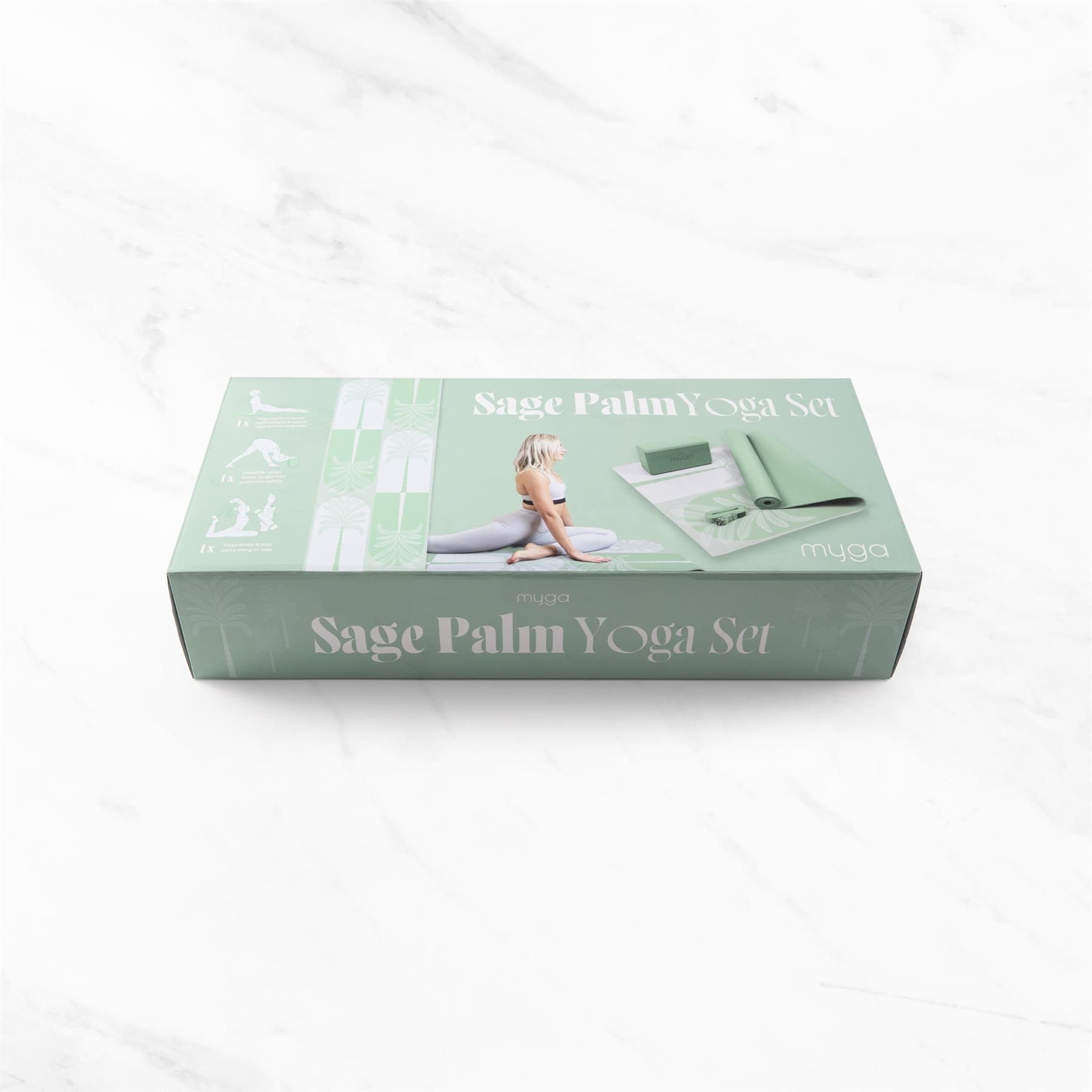 Myga Myga Printed Yoga Set - Palm Sage image 3