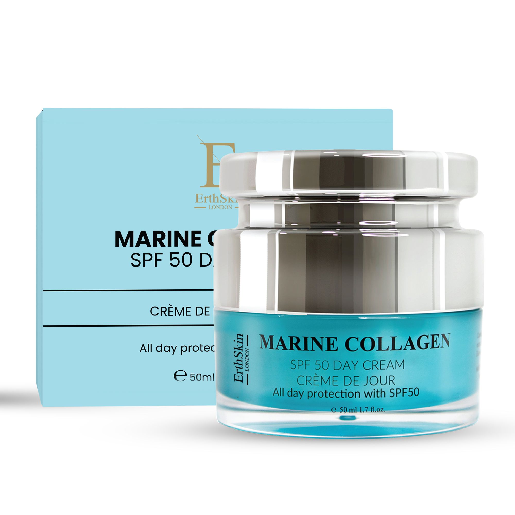 Erth Skin London 2x Marine Collagen  SPF50 Day Cream 50ml image 2