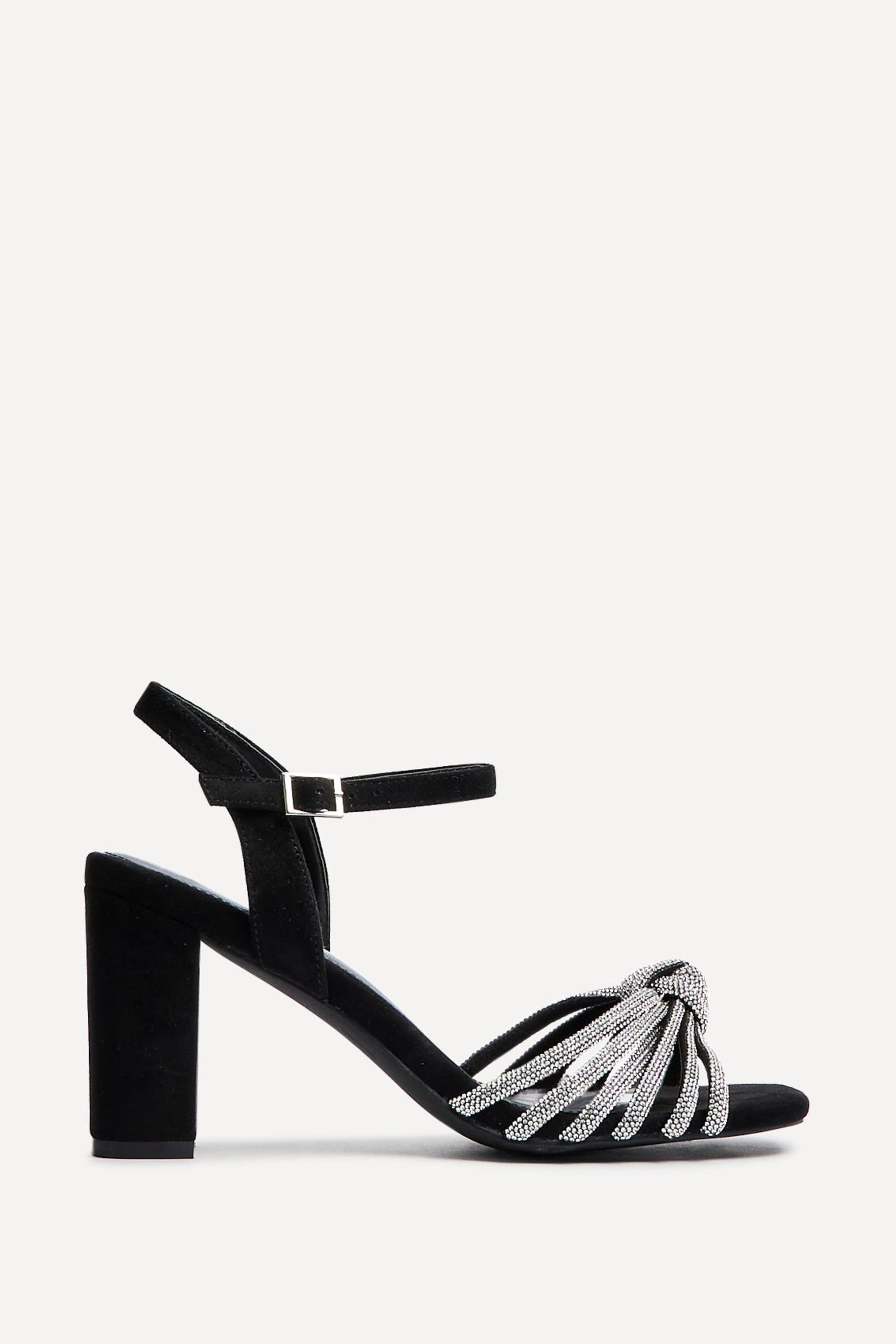 Linzi Sanora Black Faux Suede Block Heel image 1