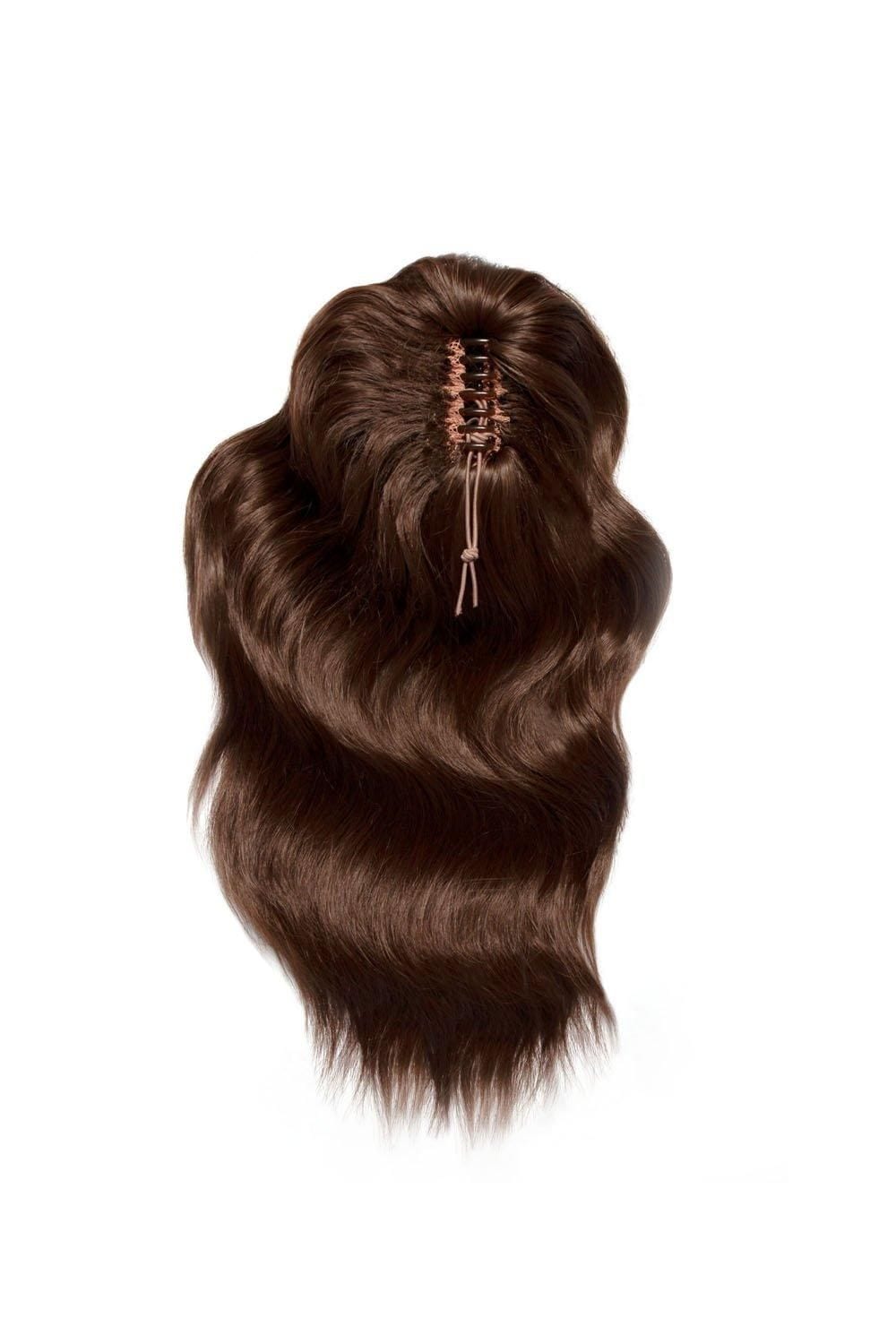 Lullabellz Brushed Out Wave 16inch Claw Clip Pony Dark Brown image 2