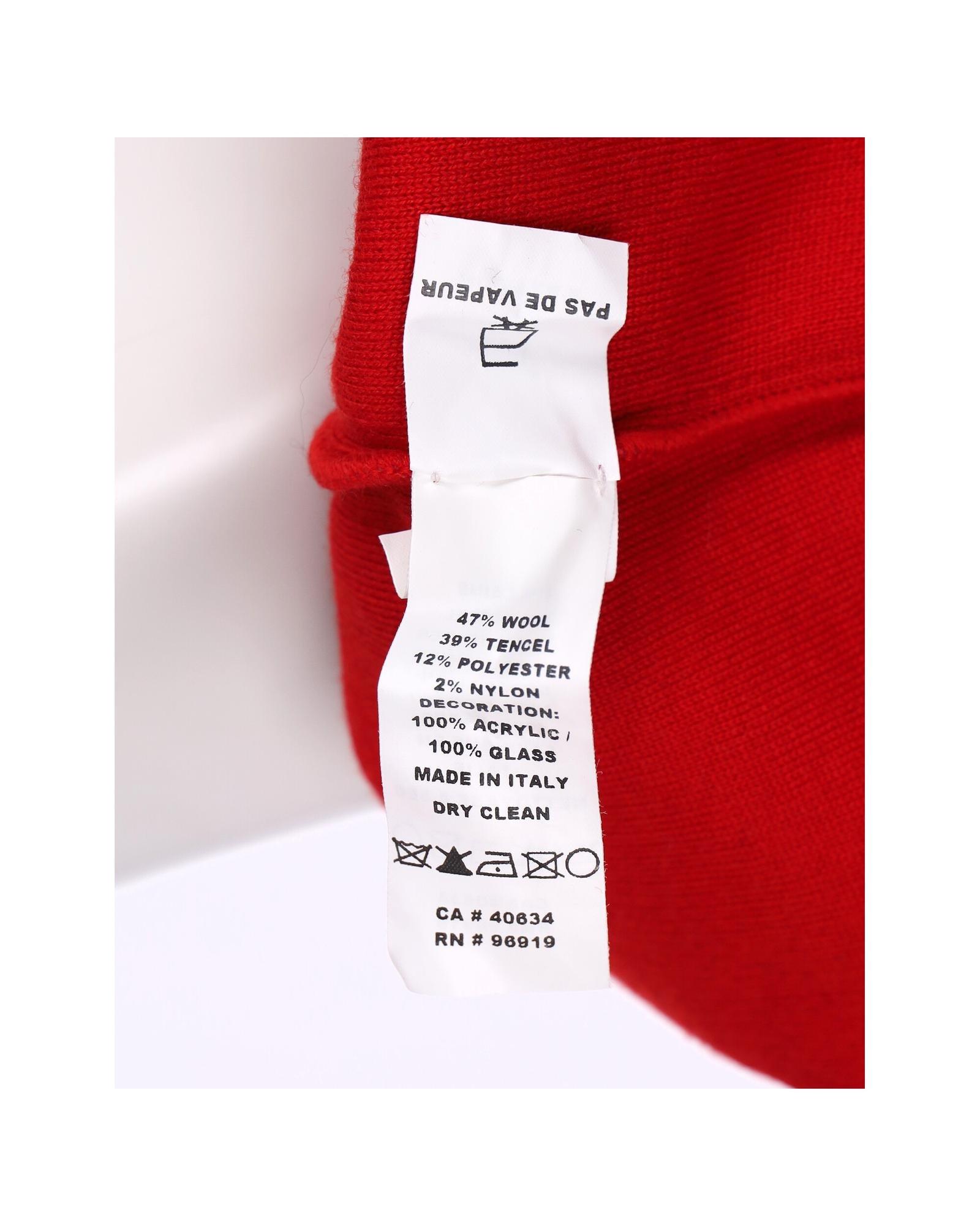 Marc Jacobs Preloved Crystal Embellished Star Sweatshirt Wo - Red Pullovers image 11