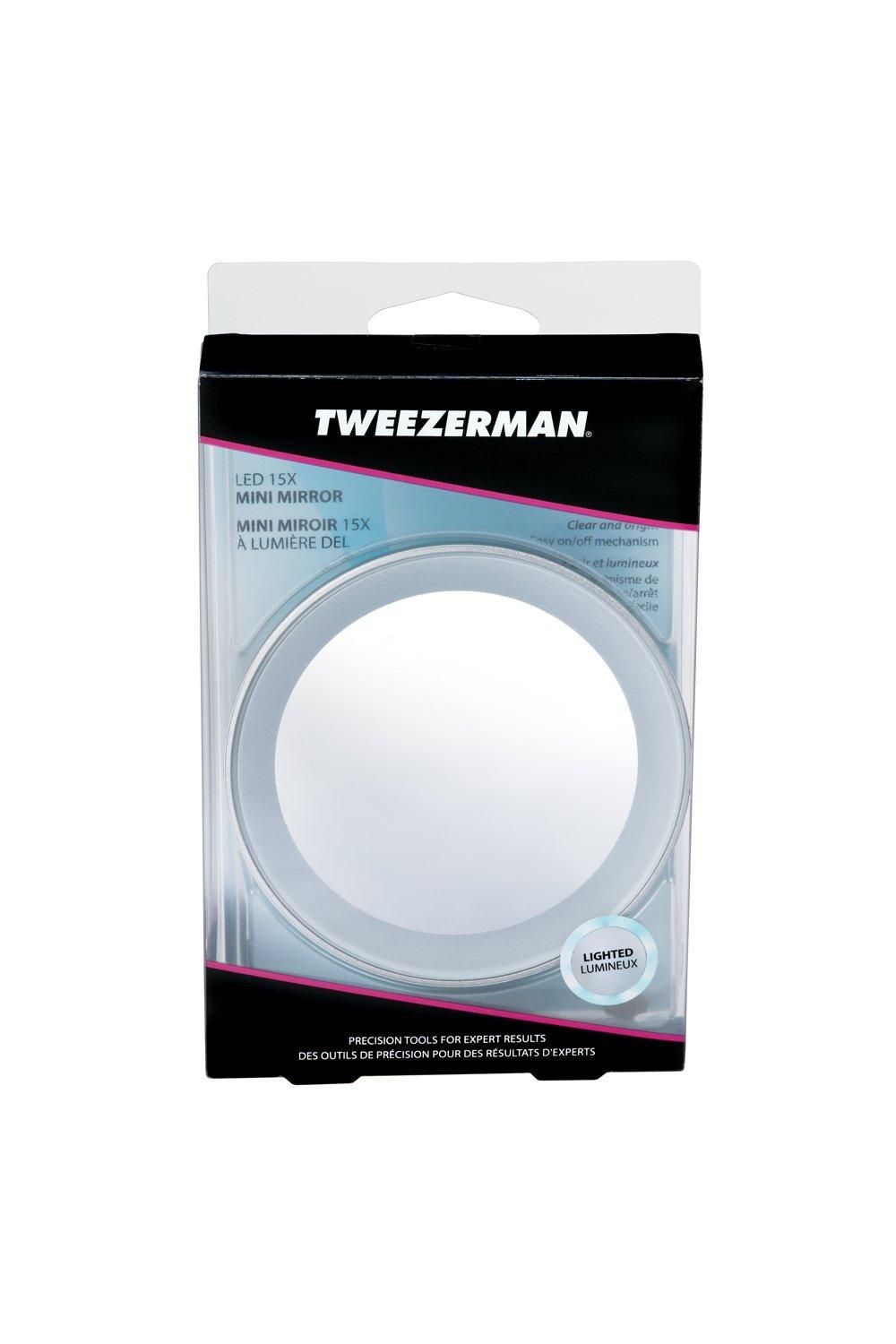 Tweezerman Led 15x Mini Mirror Silver image 2