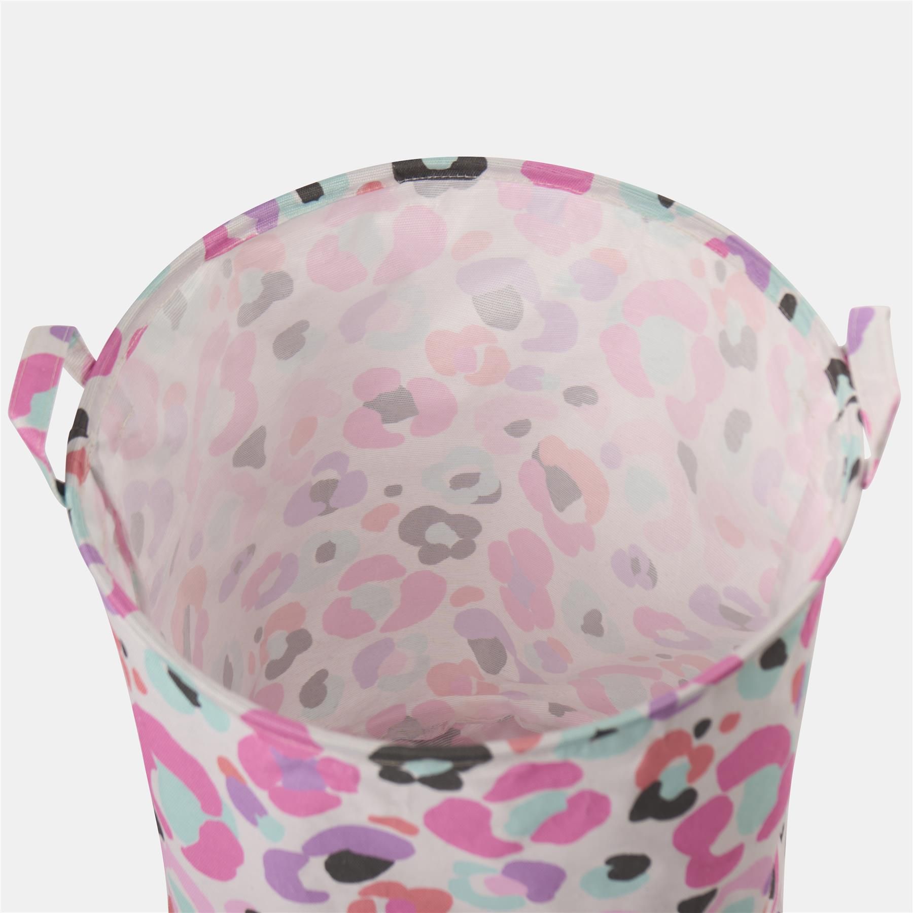 OHS Kids Leopard Print Laundry Basket Clothes Storage Toy Organiser image 5