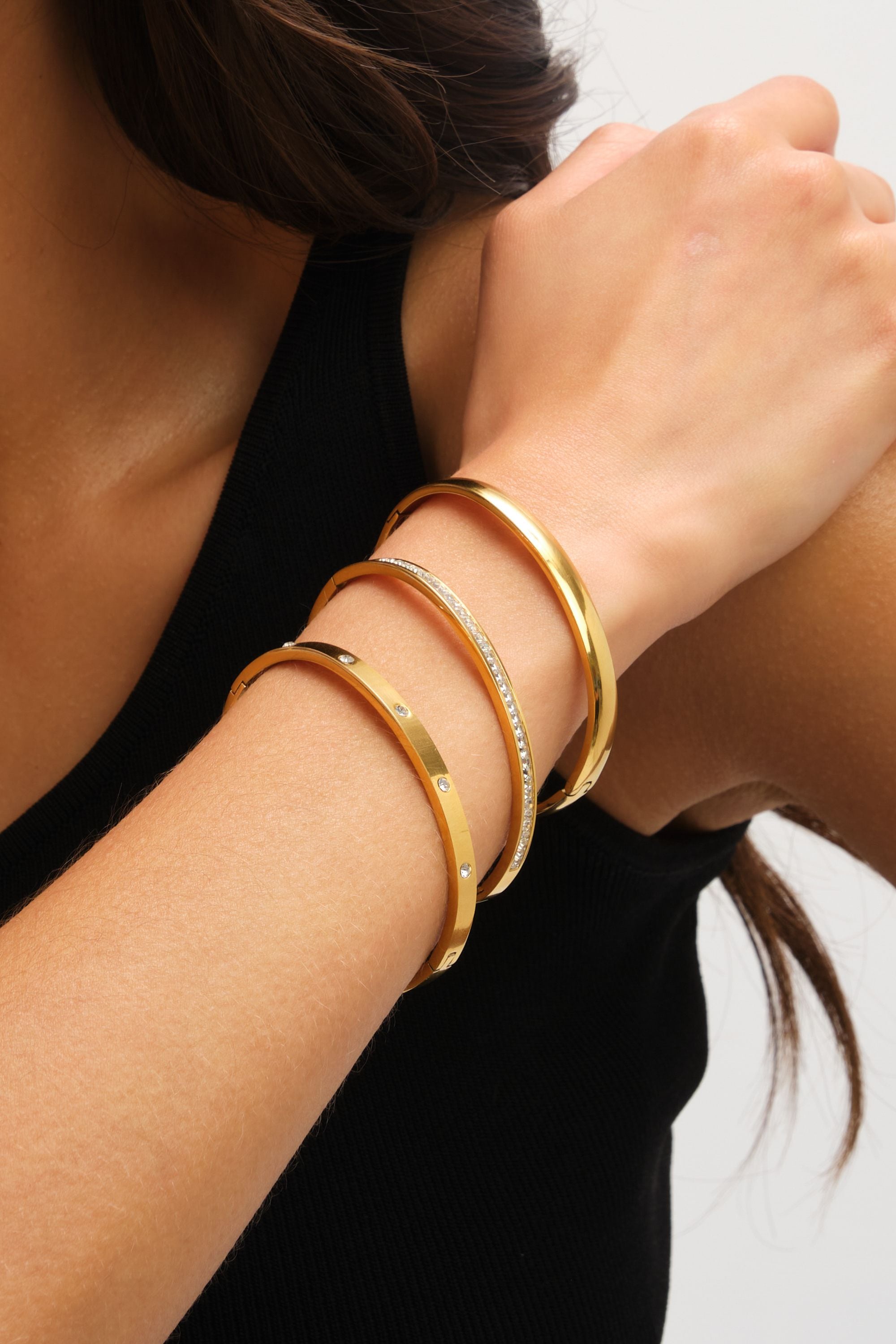 Jon Richard Waterproof Gold Plated Polished Bangle image 4