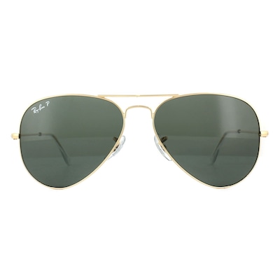 Ray-Ban Aviator Gold Green Polarized Sunglasses