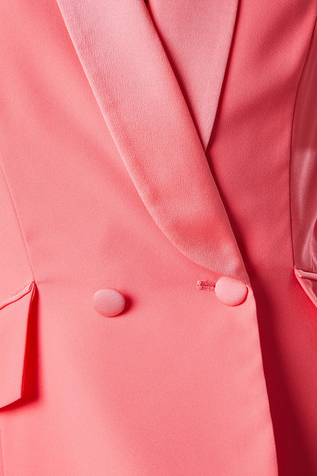 Coast Lisa Tan Seam Detail Tailored Blazer Coral image 5