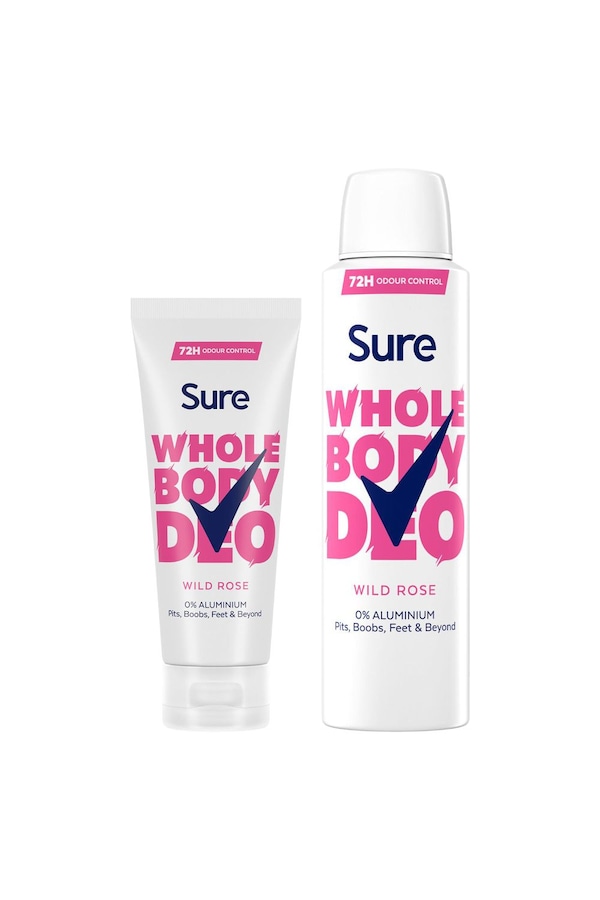 Sure Whole Body Wild Rose Bundle Deodorant Spray and Cream
