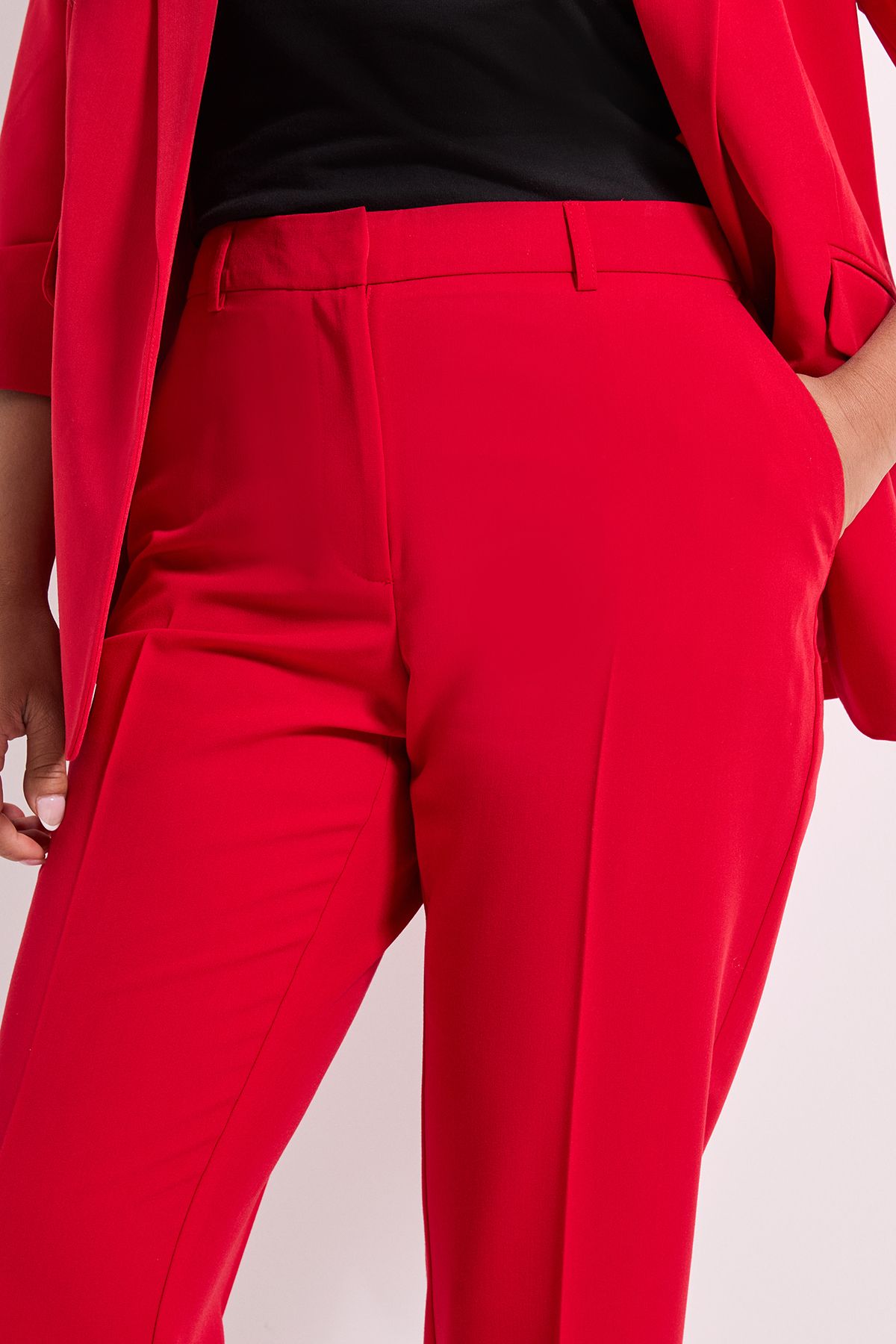 Dorothy Perkins Petite Plain Ankle Grazer Red image 2