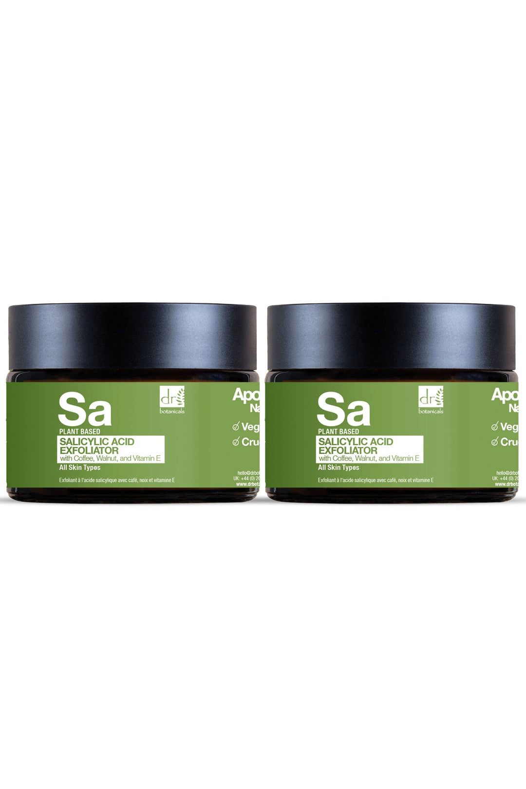 Dr. Botanicals Salicylic Acid Exfoliator with Coffee & Vitamin E 60ml x 2 Duo Set image 1