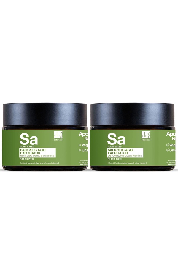 Dr. Botanicals Salicylic Acid Exfoliator with Coffee & Vitamin E 60ml x 2 Duo Set