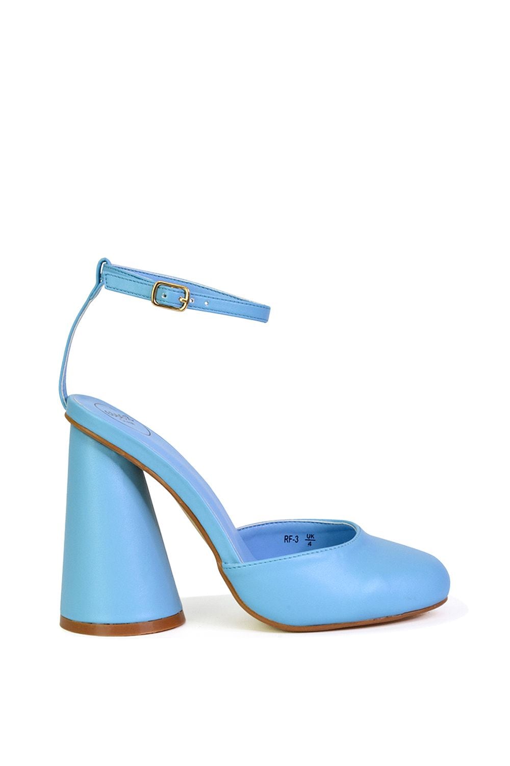 XY London 'Ekin' Ankle Strap Statement Cylinder Block Heel image 5