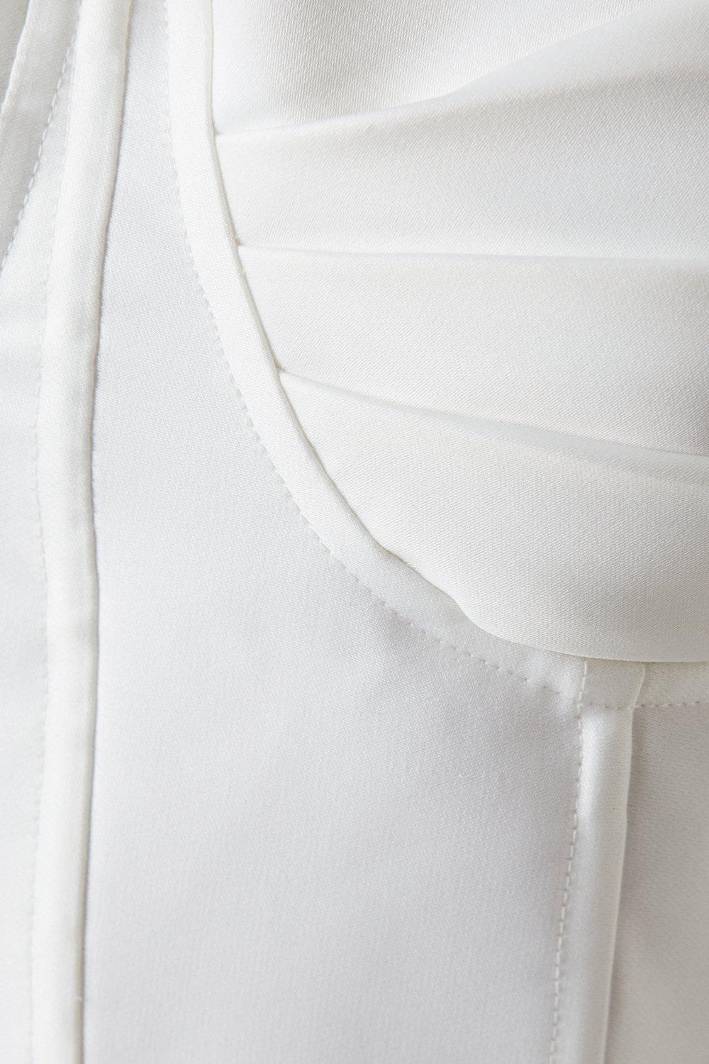 Coast Bardot Structured Satin Full Skirted Wedding Dress Ivory image 5