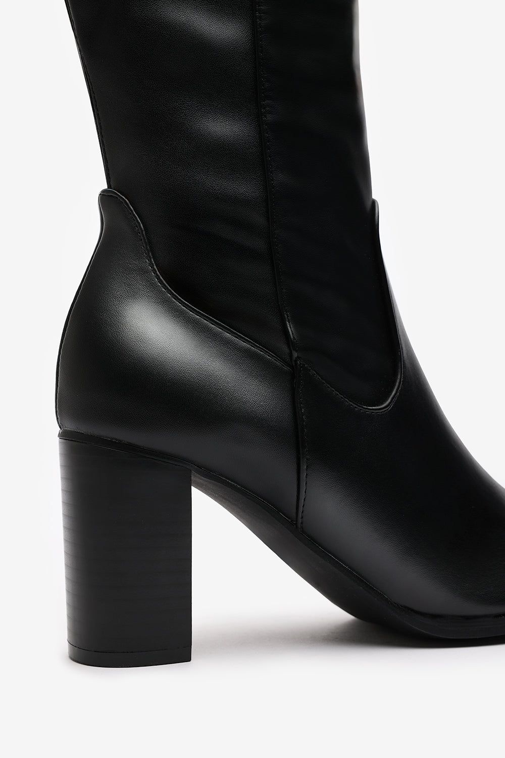 Where's That From 'Frankie' Faux Leather Knee High Boots with Block Heel image 2