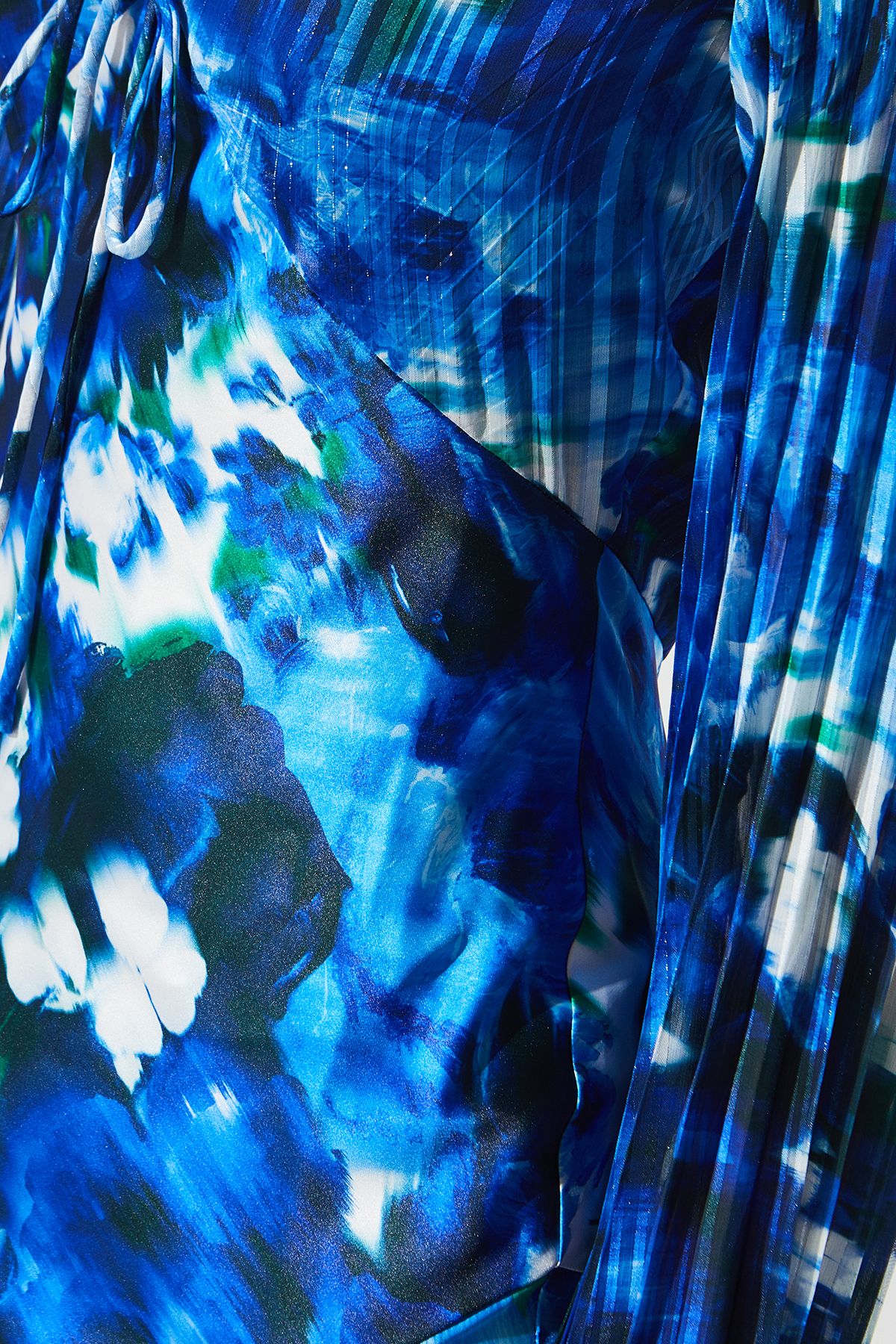 Coast Panelled Tie Detail Midi Dress Blue image 4