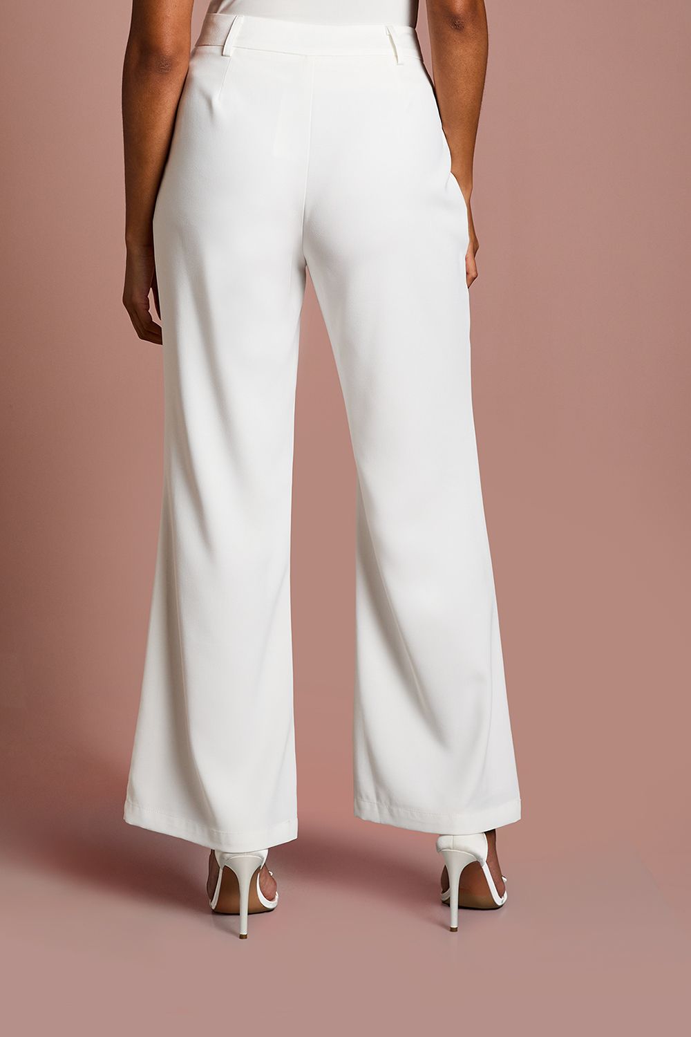 Coast Petite Premium Flare Bridal Trousers Ivory image 3
