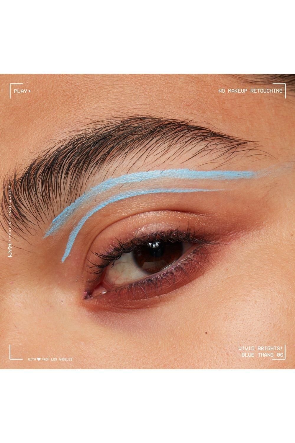 NYX Professional Makeup Vivid Brights Liquid Eyeliner Blue Thang image 8