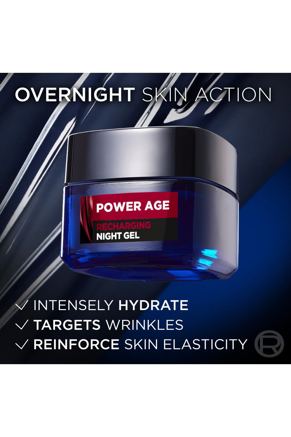 L'Oréal Paris Men Expert Power Age Recharging Night Gel Moisturiser 50ml Multi image 3