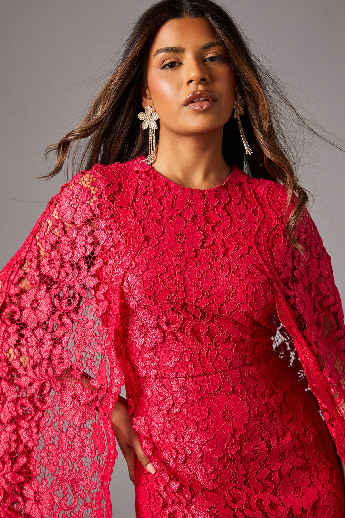 Coast Petite Lace Gown Raspberry image 5