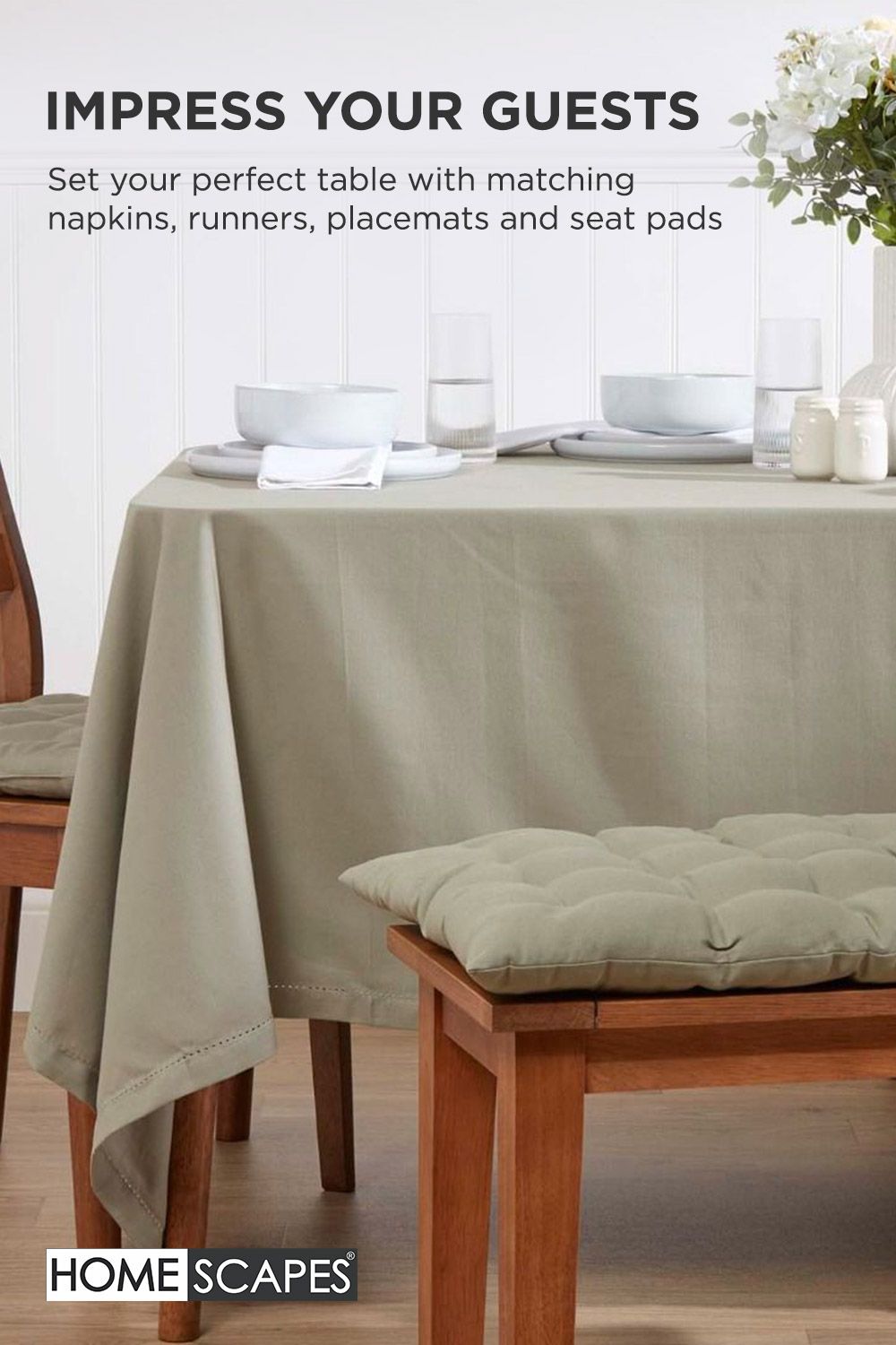 Homescapes Garden Bench Cushion Luxury 2 Seater Cotton Indoor Outdoor Pad, 108 x 42cm image 7