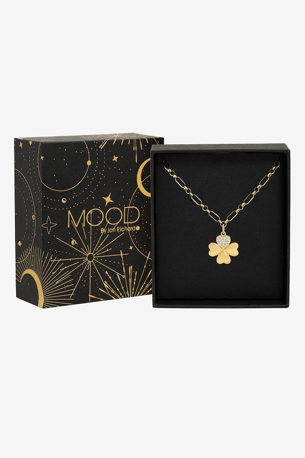Mood Gold Plated Clover Pendant Gift Boxed