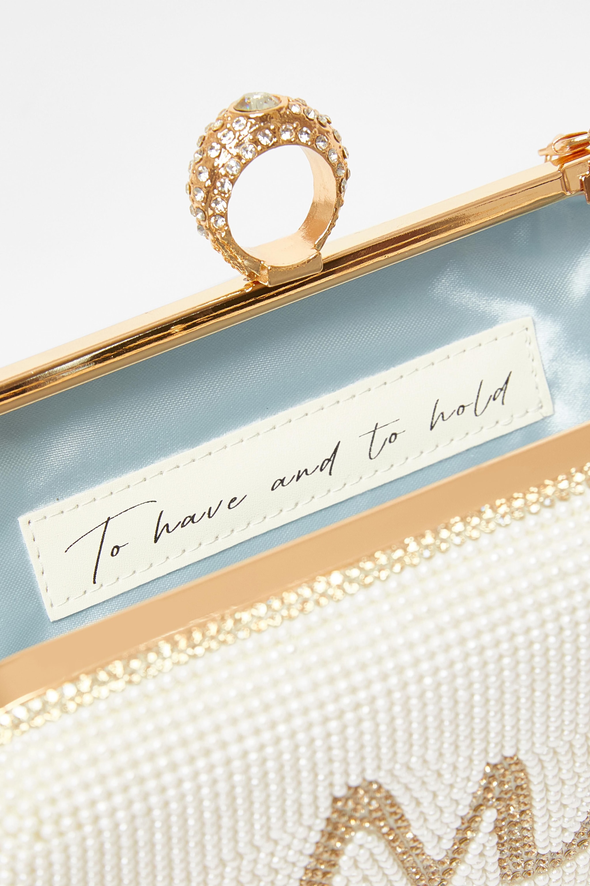 Quiz Gold Bridal Box Bag image 2