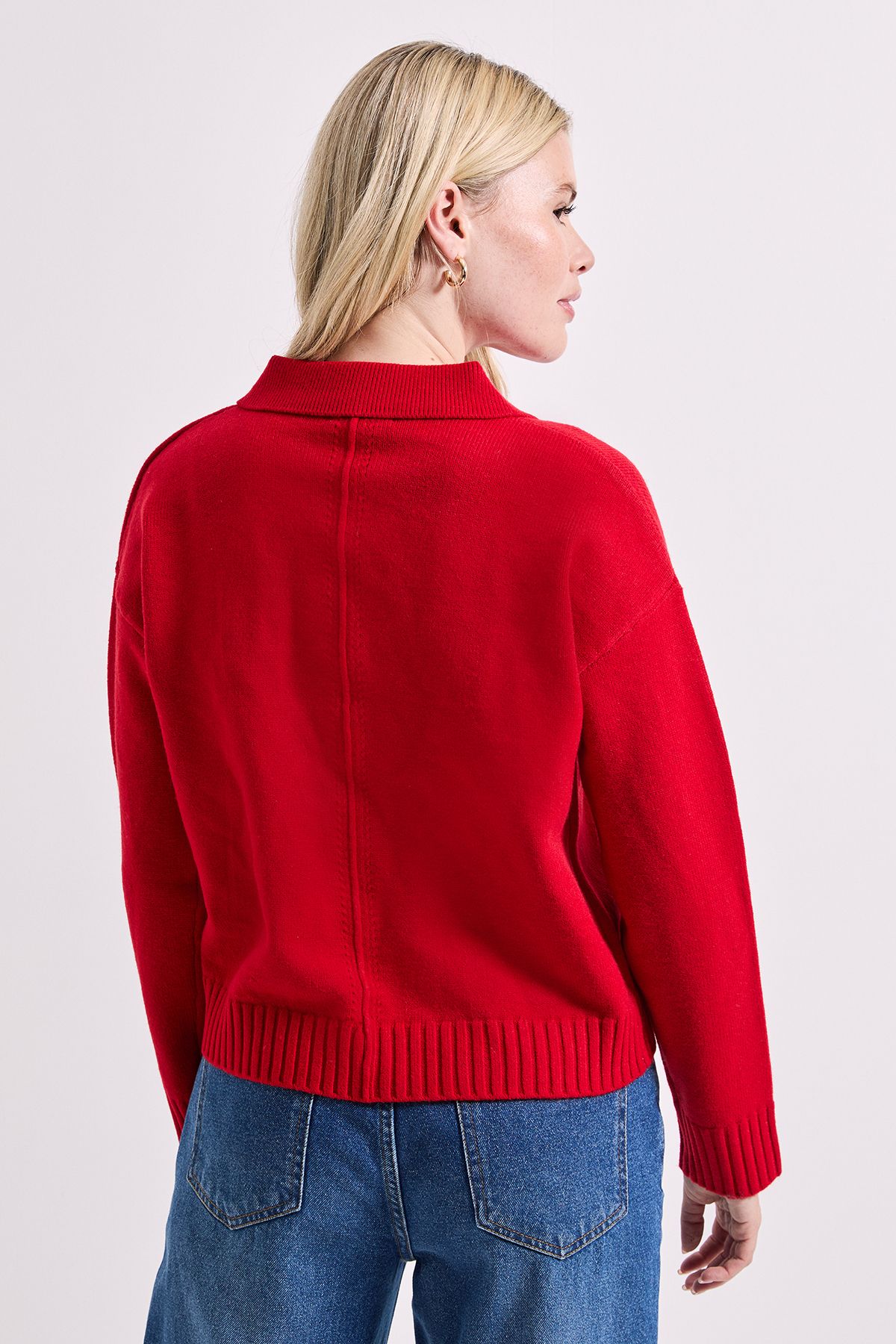 Dorothy Perkins Polo Collared Jumper Red image 3