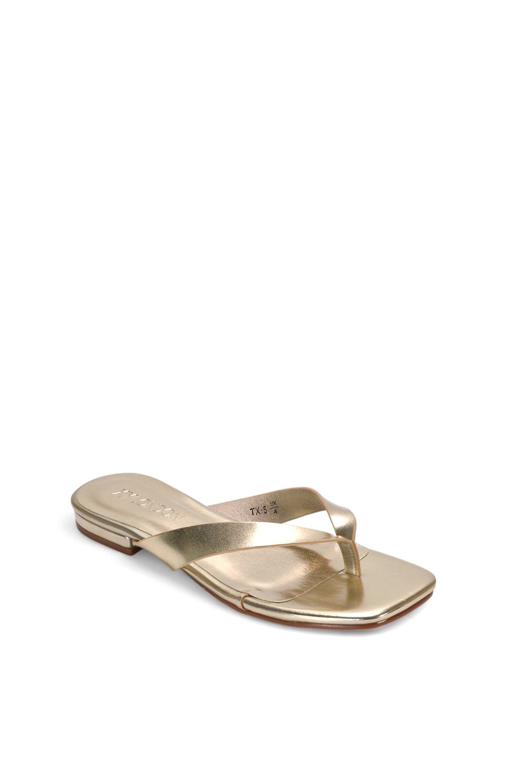 XY London 'Rio' Thong Strap Slip On  Flip Flop Square Toe Slide image 2