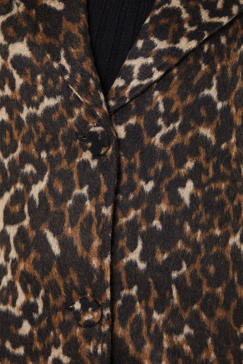 Dorothy Perkins Petite Animal Wool Midi Coat Animal image 5