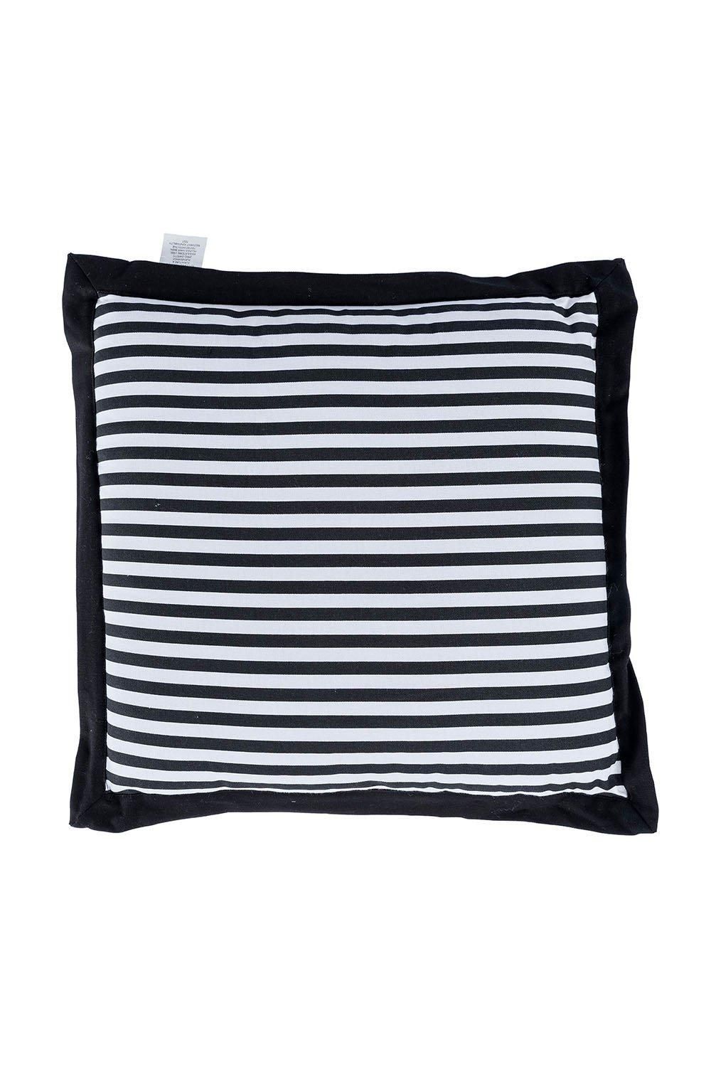 Homescapes Handmade Striped Seat Pad Soft Cotton Dining Chair Cushion image 1
