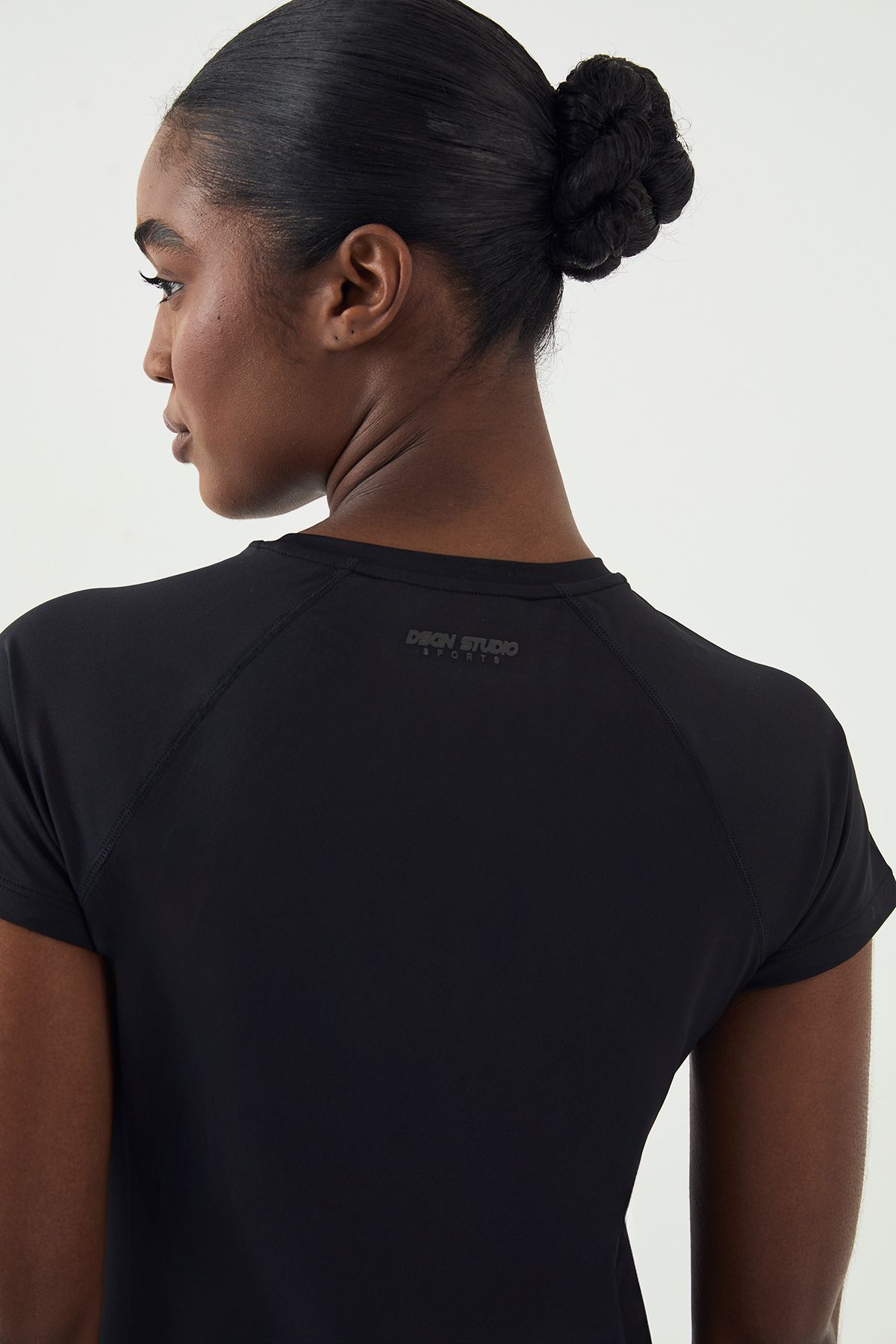 DSGN Studio DSGN Studio Loose Fit Mesh Insert Short Sleeve T-Shirt Black image 4