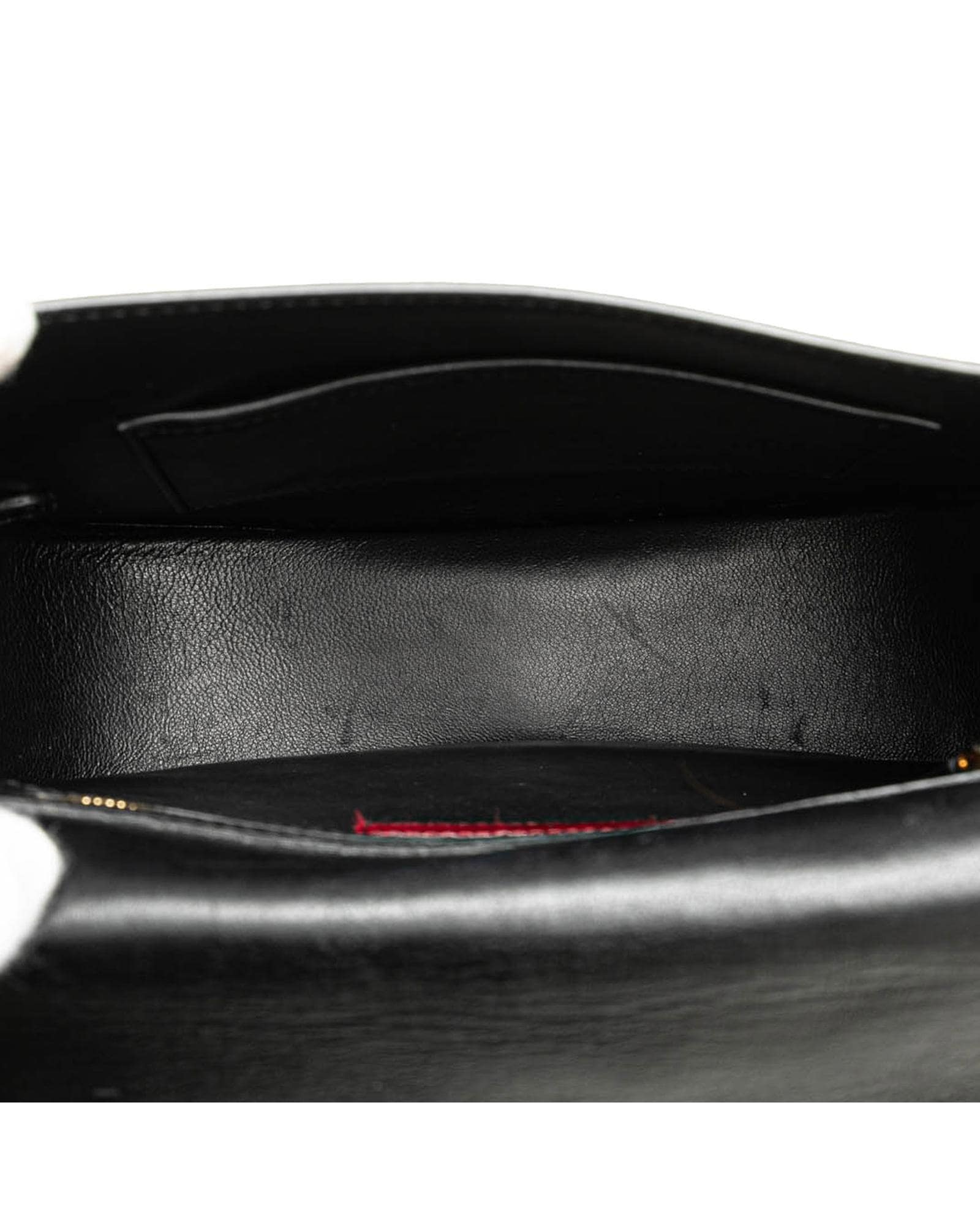 Valentino Preloved Rockstud Shoulder Bag HalfMoon Shape Wo - Black image 5