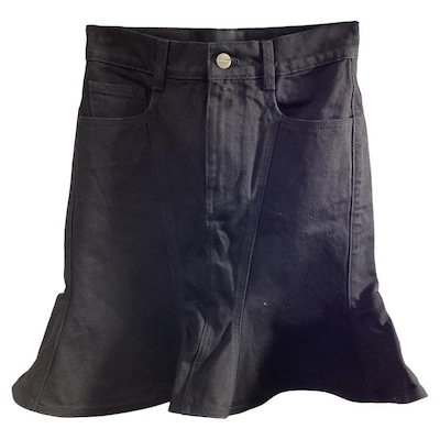 Marc Jacobs Preloved Aline Denim Mini Skirt Wo - Black Midi