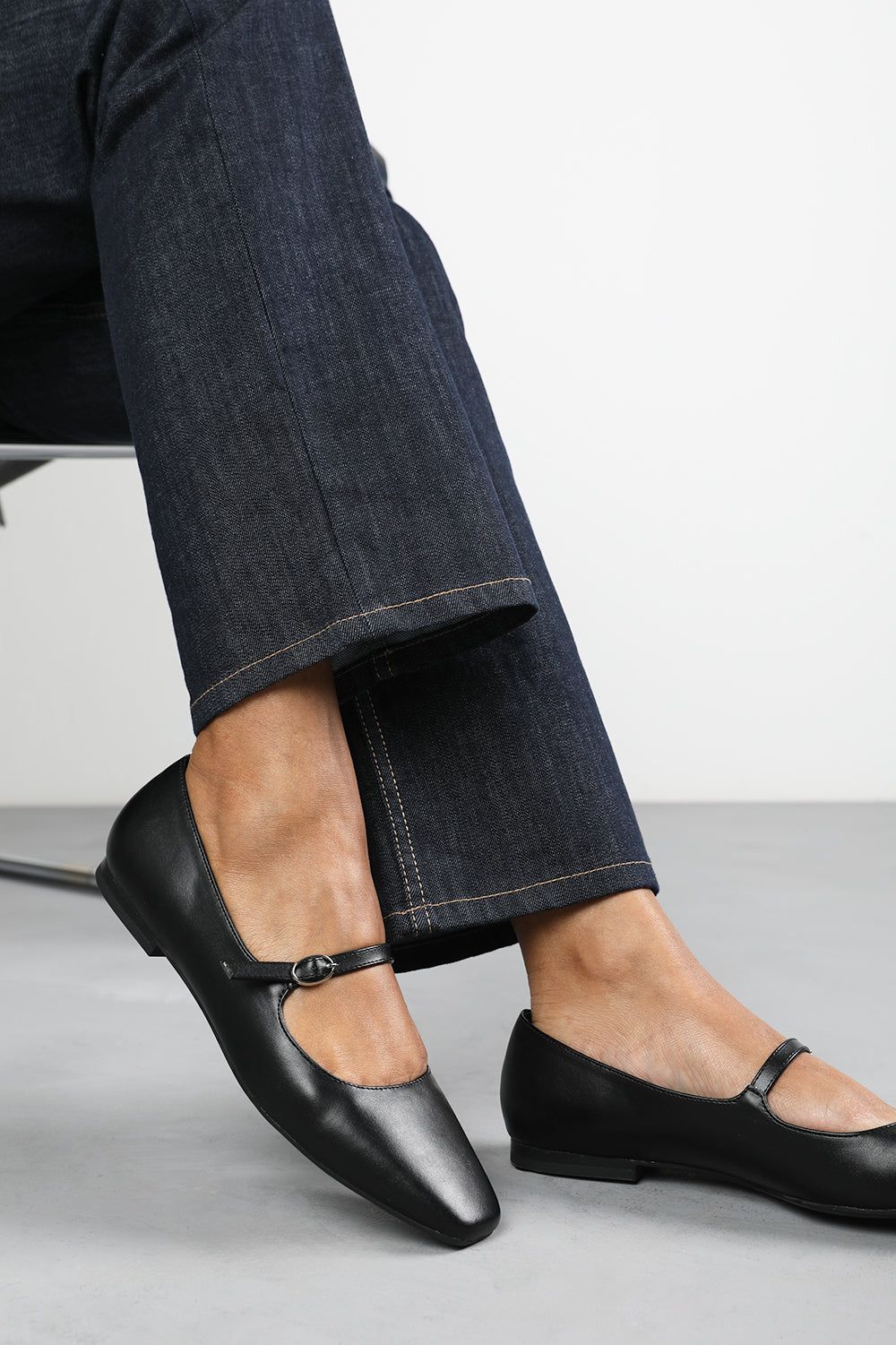 Where's That From 'Jordan' Mary Jane Flats With Buckle Strap Suede image 5