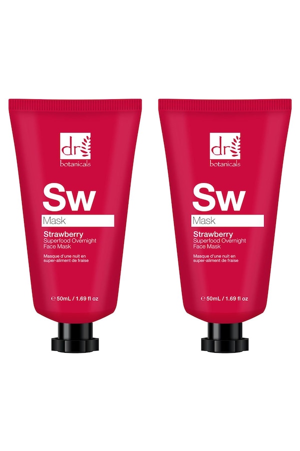 Dr. Botanicals Strawberry Overnight Face Mask 50ml x 2 Duo Set