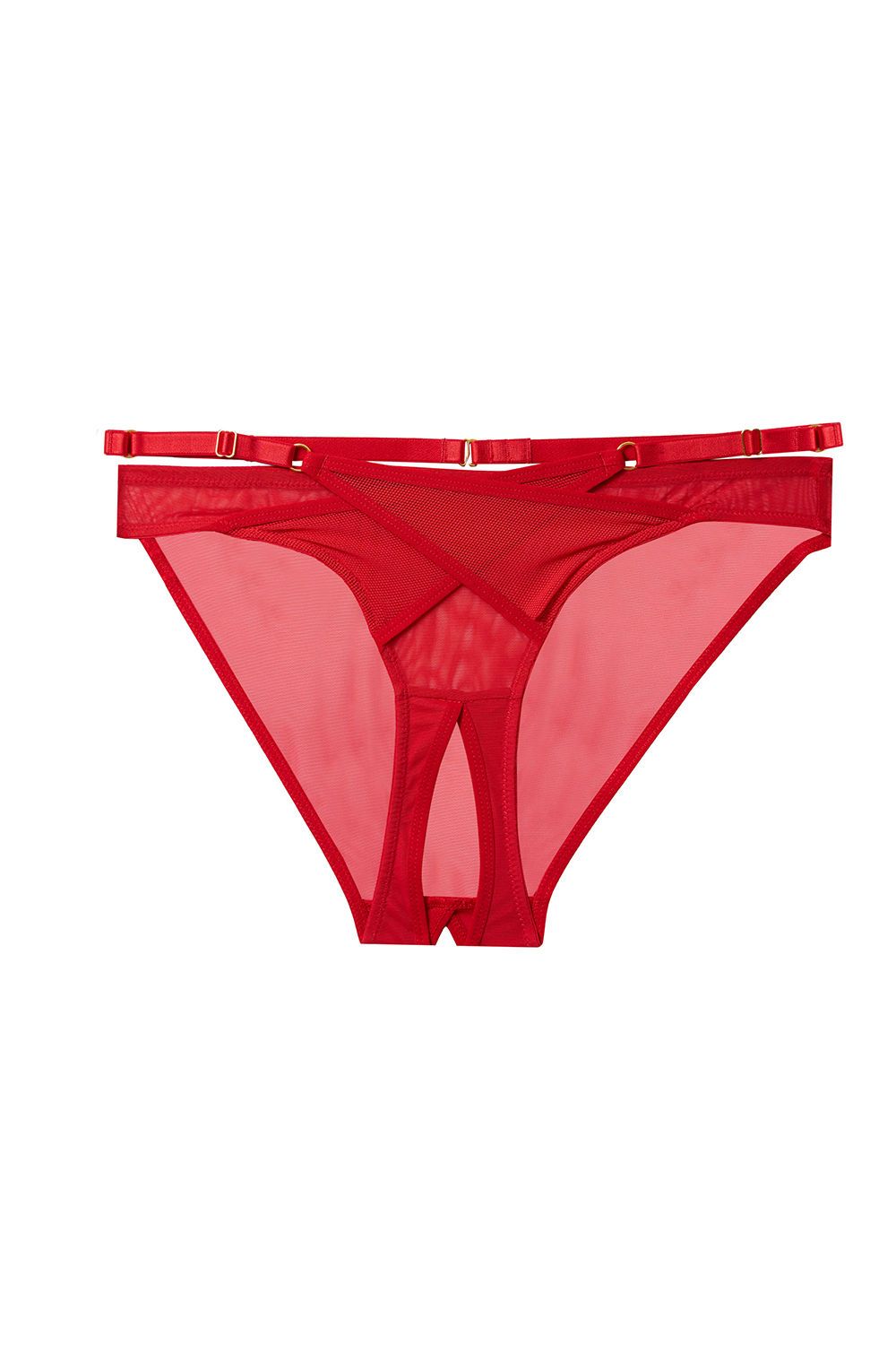 Playful Promises Eddie Ruby Red Crotchless 'Brief'