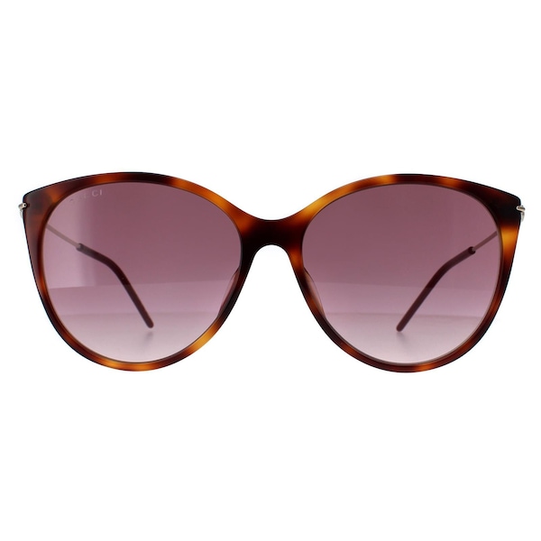 Gucci Cat Eye Havana Gold Red Gradient GG1268S