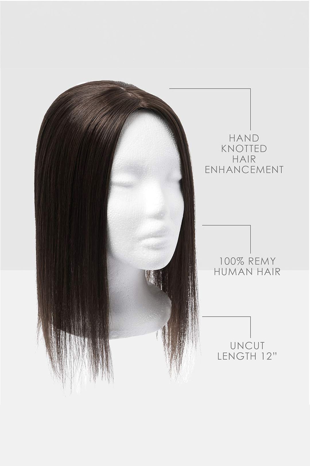 Beauty Works Beauty Works custom clip-in Fringe Topper 55g Dark Chocolate image 3