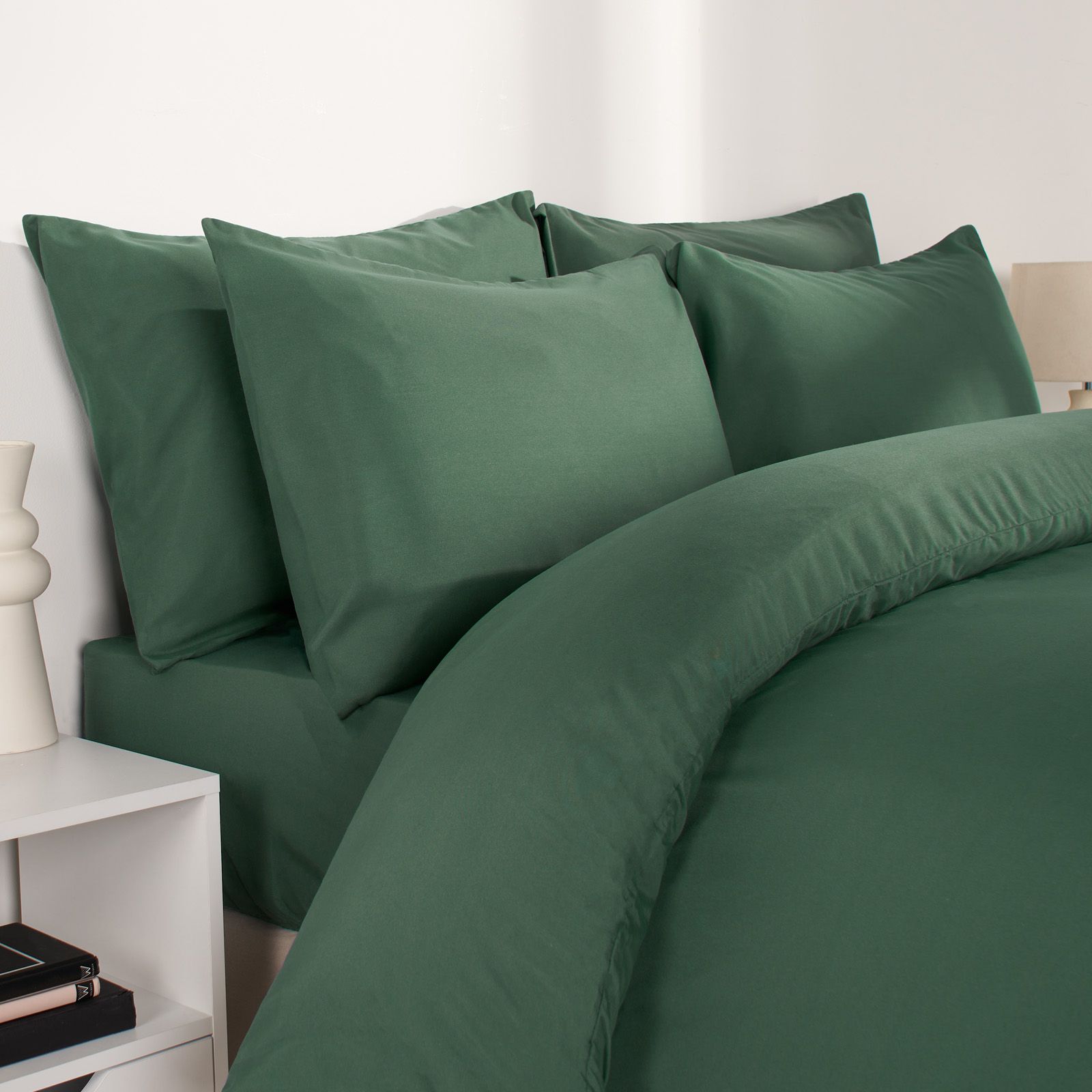OHS Plain Dyed Duvet Cover with Pillowcase Bedding Set image 3