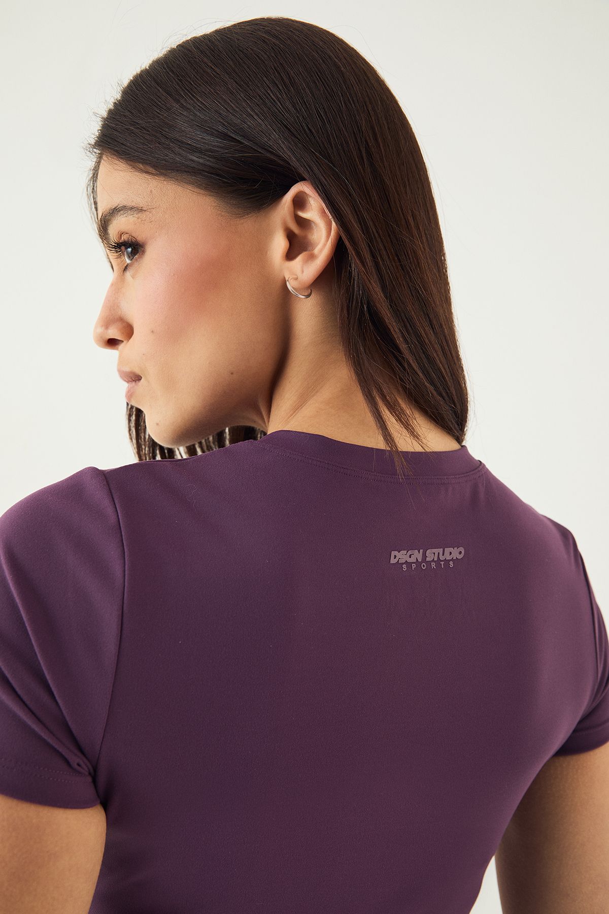 DSGN Studio DSGN Studio Ultra Sculpt Short Sleeve Top Aubergine image 4