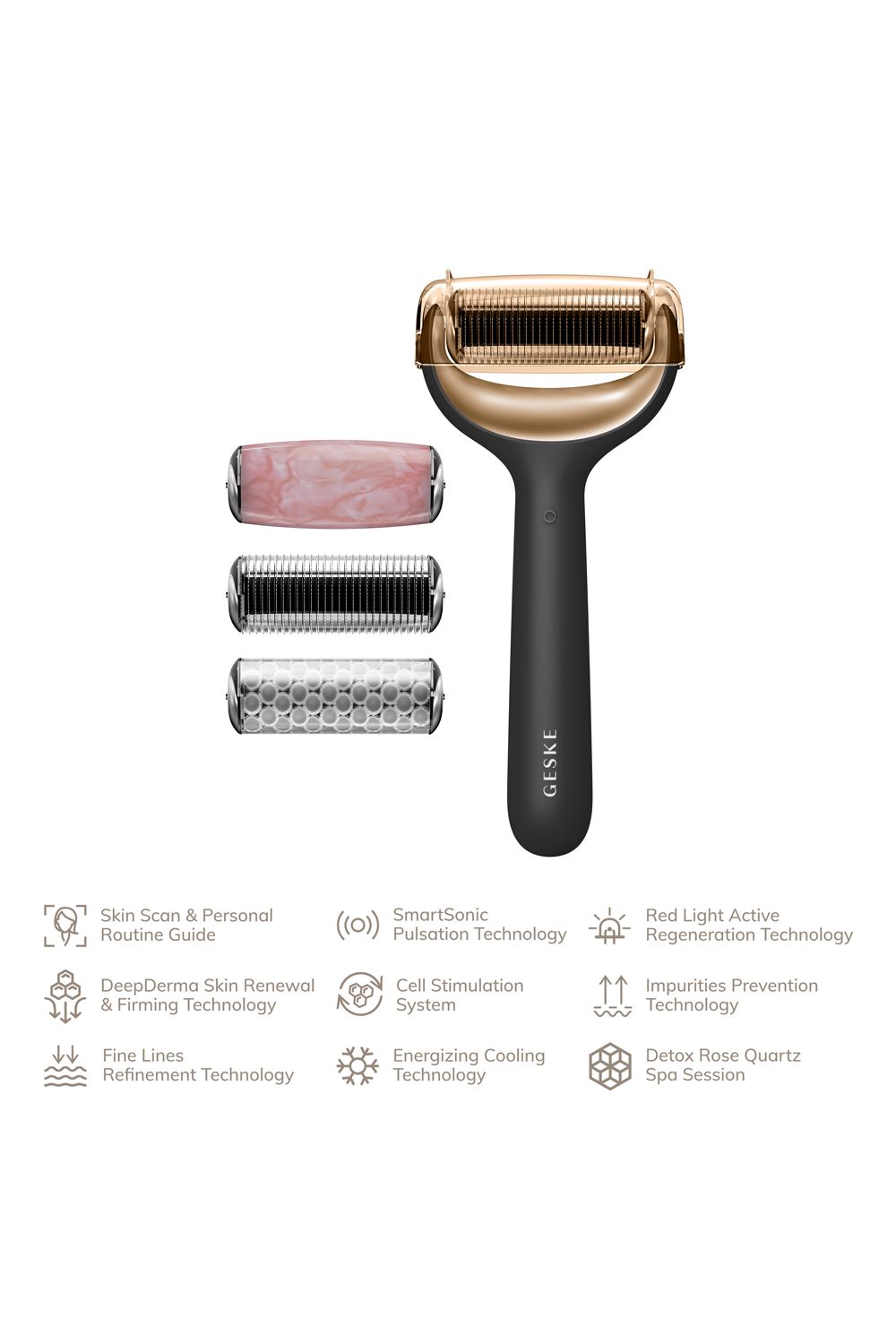 GESKE MicroNeedle Face & Body Roller | 9 in 1 Multi image 2