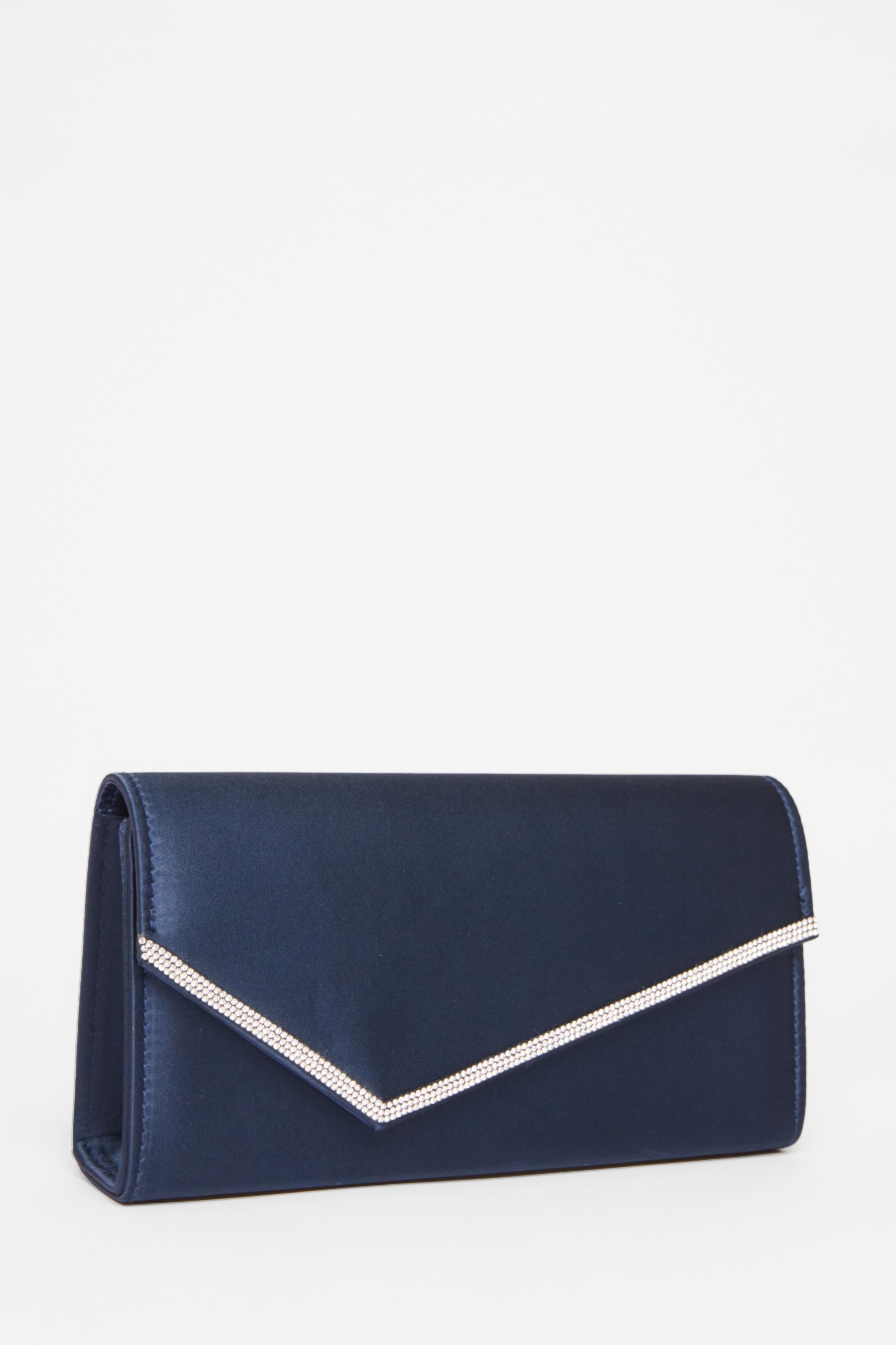 Quiz Navy Diamante Clutch image 1