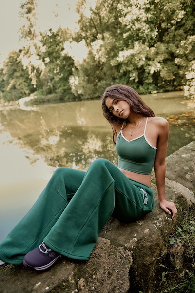 DSGN Studio DSGN Studio Sport Contrast Binding Strappy Cami Top Green