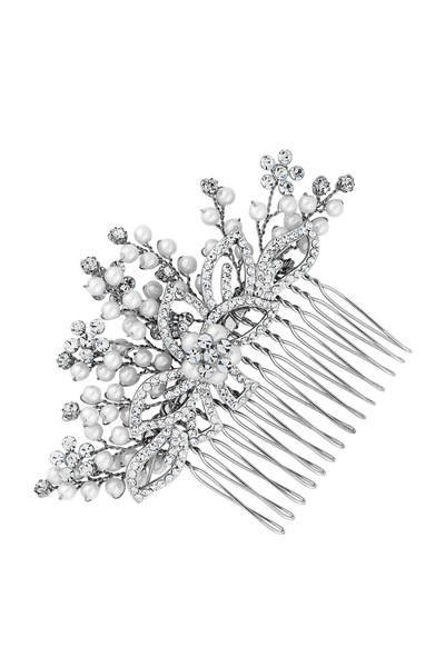 Jon Richard Sara Spray Mini Pearl Flower Comb - Gift Pouch