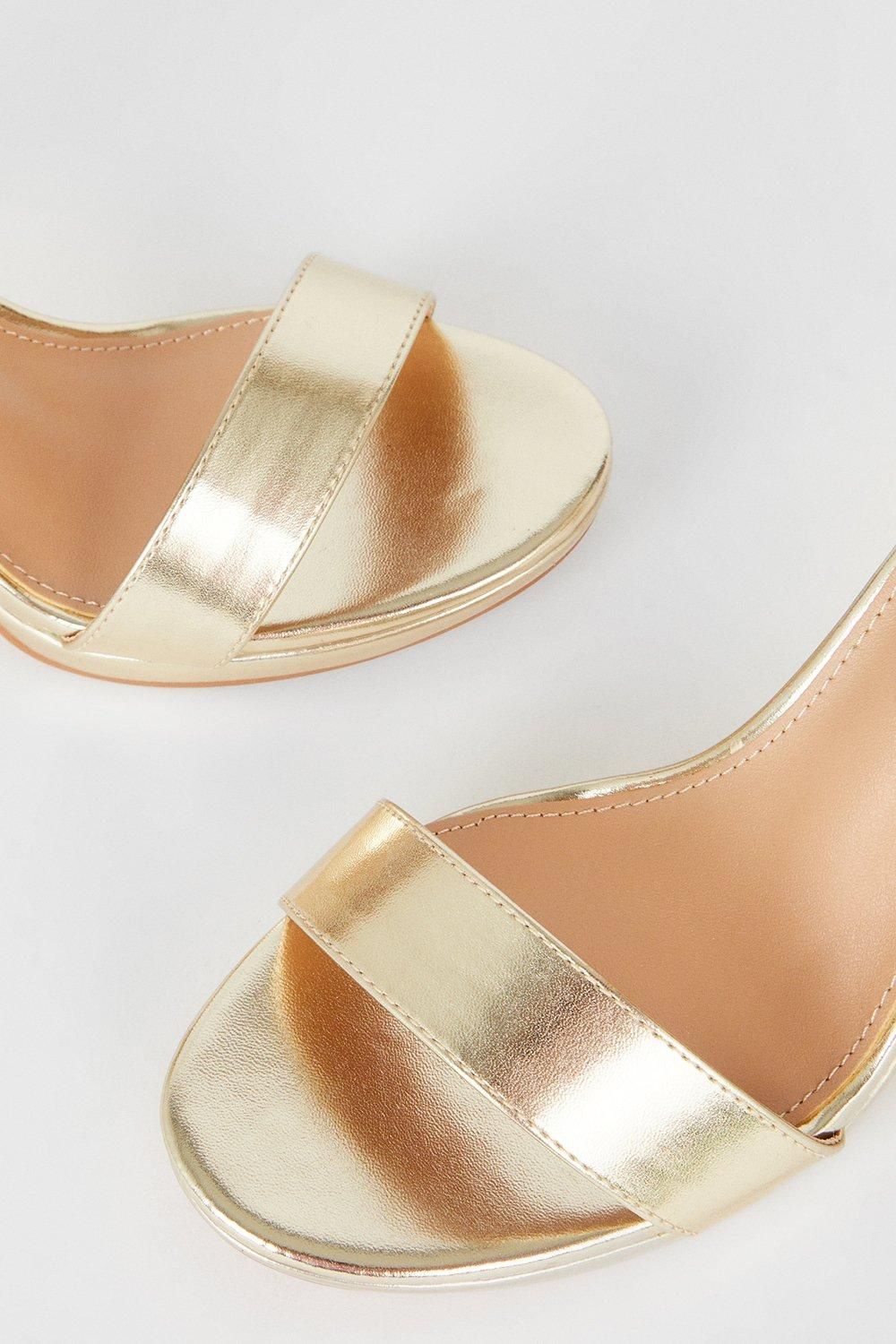 Coast Talia Platform High Heeled Sandals Gold image 3