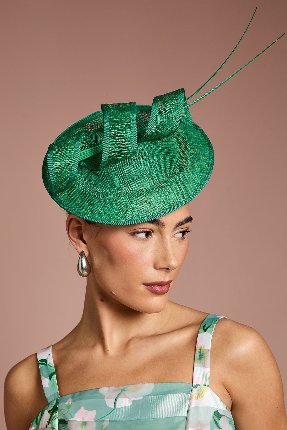 Coast Twist Loop And Quill Fascinator Green image 2