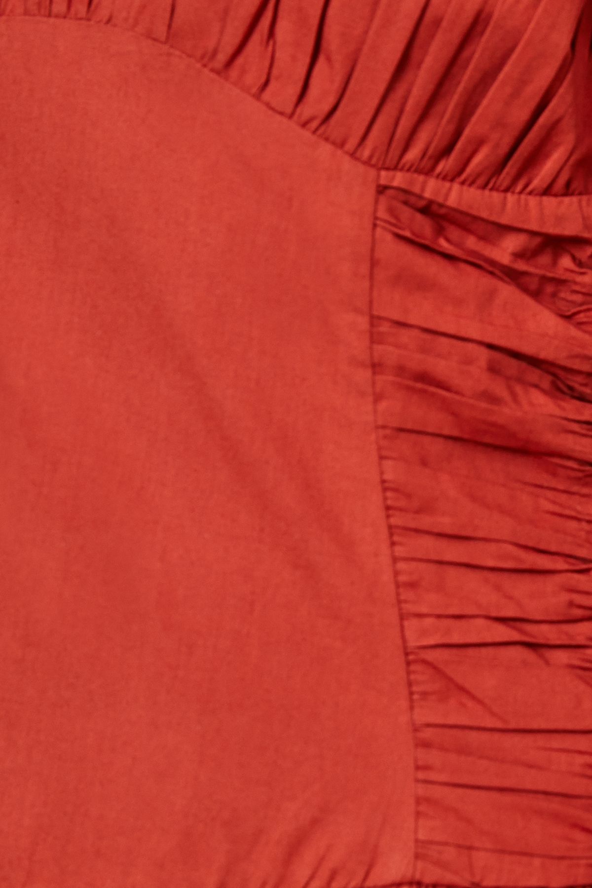 Oasis Poplin Panel Ruched Dress Rust image 5