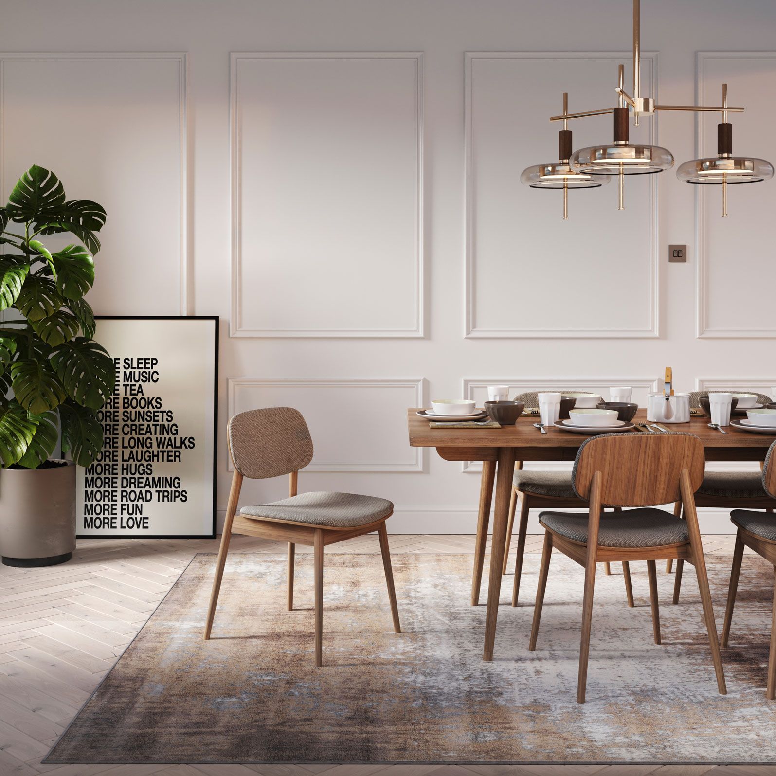 Kukoon Greige Distressed Abstract Living Area Rug image 4