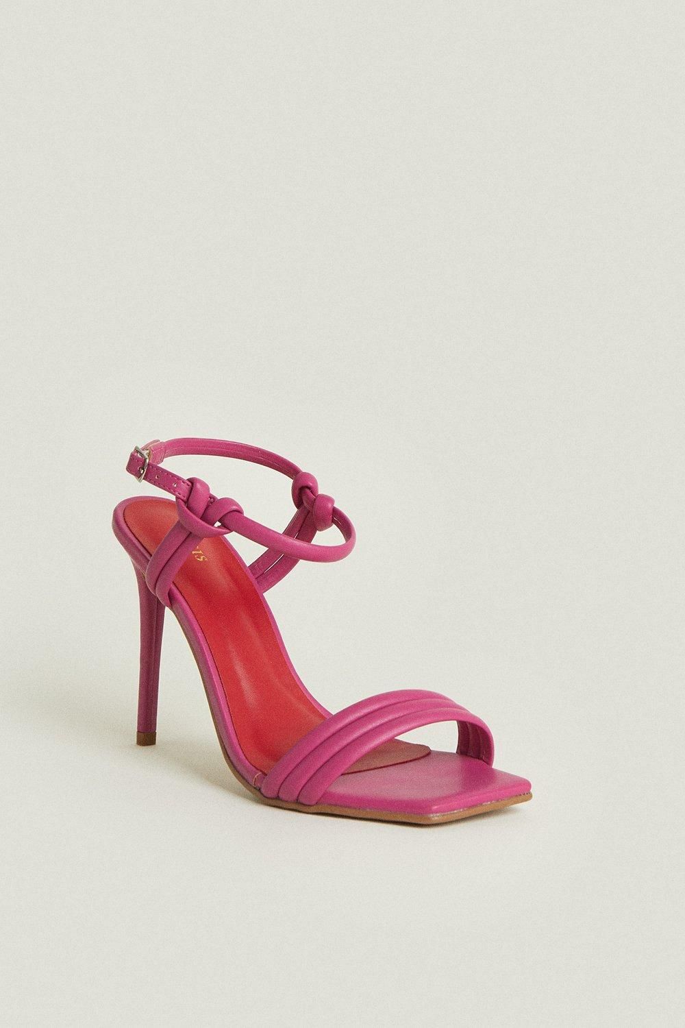 Oasis Padded Strap Barely There Heels Pink image 1