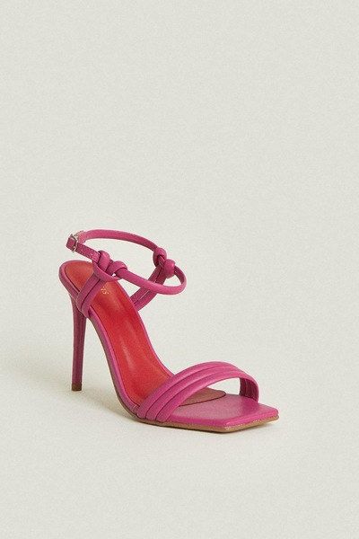 Oasis Padded Strap Barely There Heels Pink