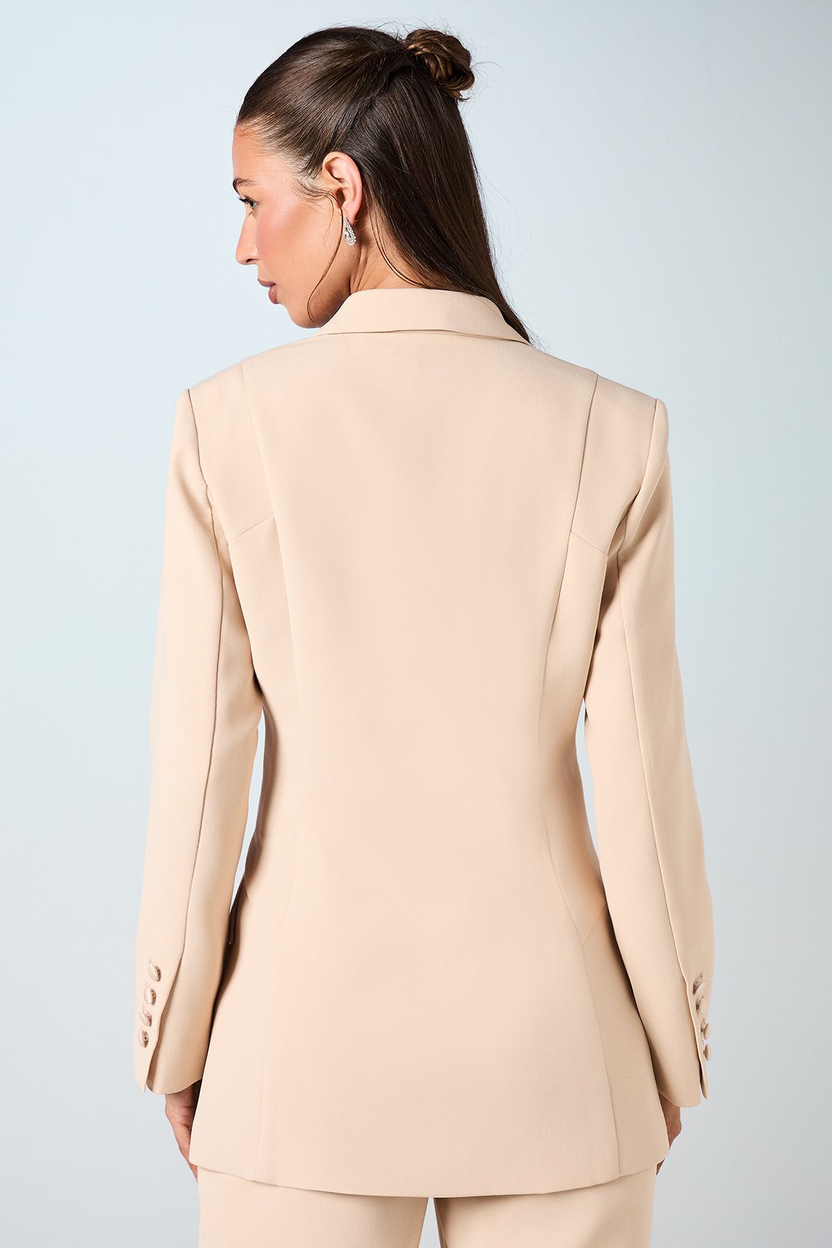 Coast Premium Hourglass Silhouette Double Breasted Blazer Champagne image 3